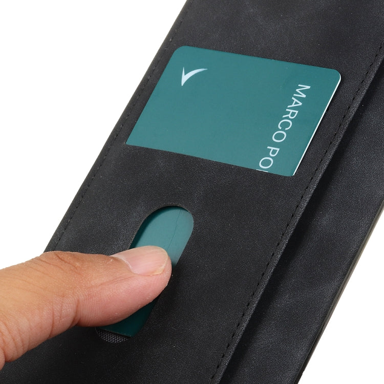 Para honrar 50 khazneh retro textura PU + TPU Funda de cuero Horizontal Flip con soporte y tragamonedas y billetera (Negro)