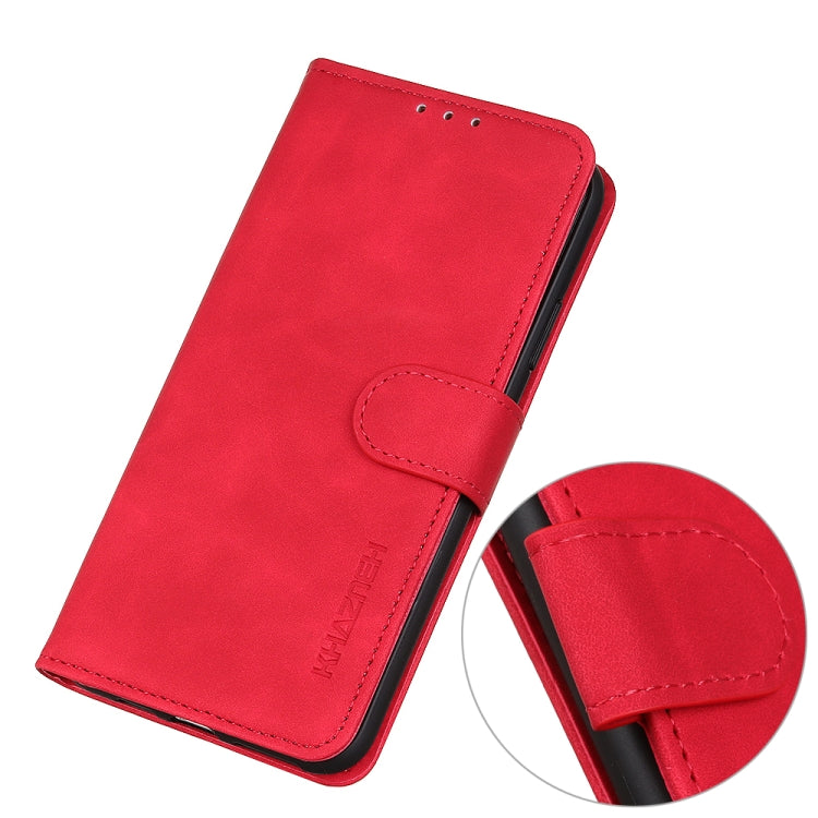For Honor 50 SE Khazneh Retro Texture PU + TPU Funda de cuero Horizontal Flip Funda con soporte y tragamonedas y billetera (rojo)