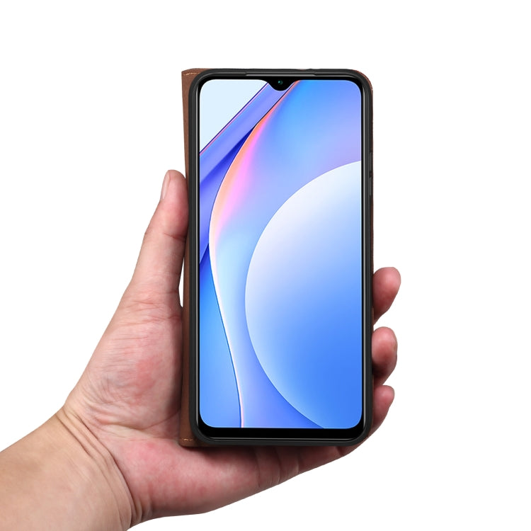 Para Huawei P50 Pro Simple Wax Crazy Horse Texture Horizontal Flip Funda de cuero con ranuras y soporte de tarjetas (azul marino)