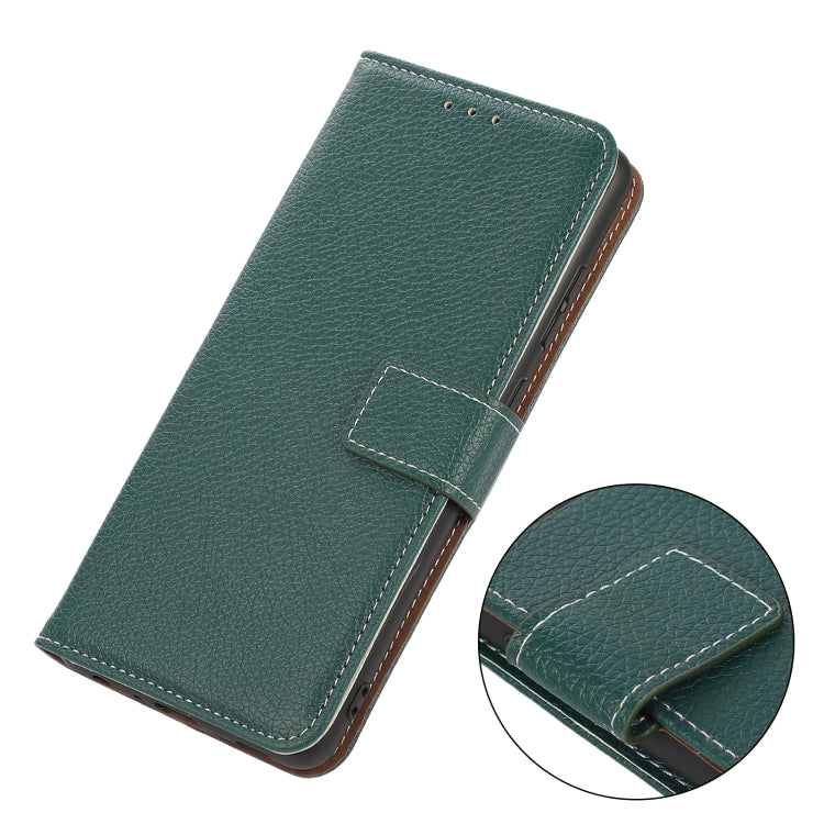 Para Motorola Moto G10 Power Litchi Texture PU + TPU Funda de cuero Horizontal Flip con soporte y tragamonedas y billetera (verde)