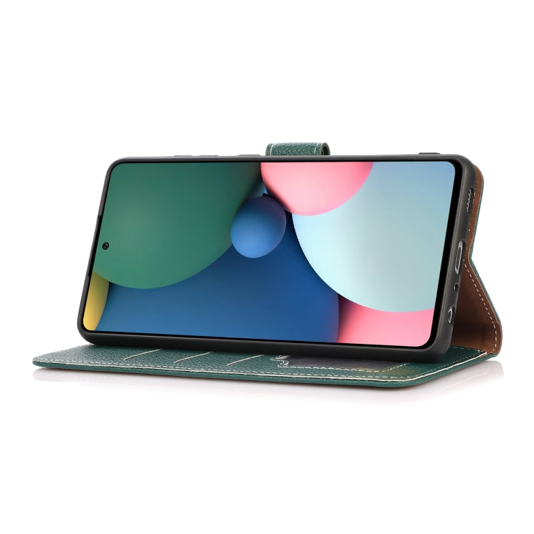 Para Motorola Moto G10 Power Litchi Texture PU + TPU Funda de cuero Horizontal Flip con soporte y tragamonedas y billetera (verde)