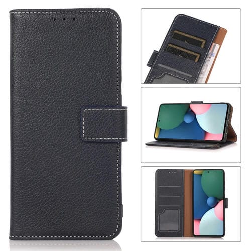 Para Motorola Moto G40 Fusion Litchi Texture PU + TPU Funda de cuero Horizontal Flip con soporte y ranuras para tarjetas (azul)