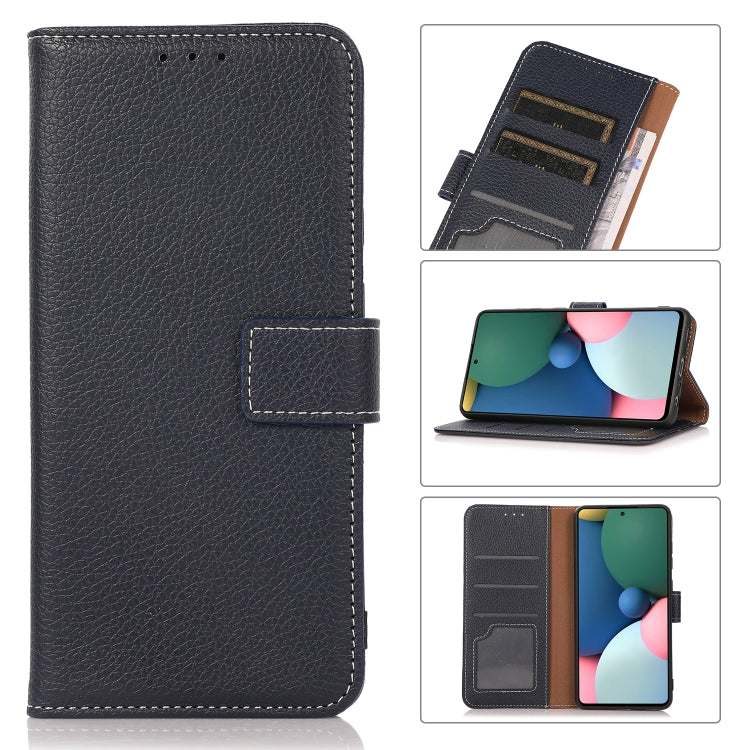 Para Nokia G20 Litchi Texture PU + TPU Funda de cuero Horizontal Flip con soporte y ranuras para tarjetas (azul)