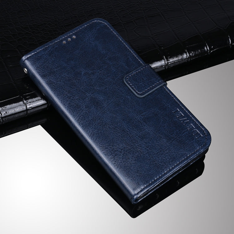 Para Nokia C20 Idewei Crazy Horse Texture Horizontal Flip Funda de cuero con soporte y tragamonedas y billetera (azul)