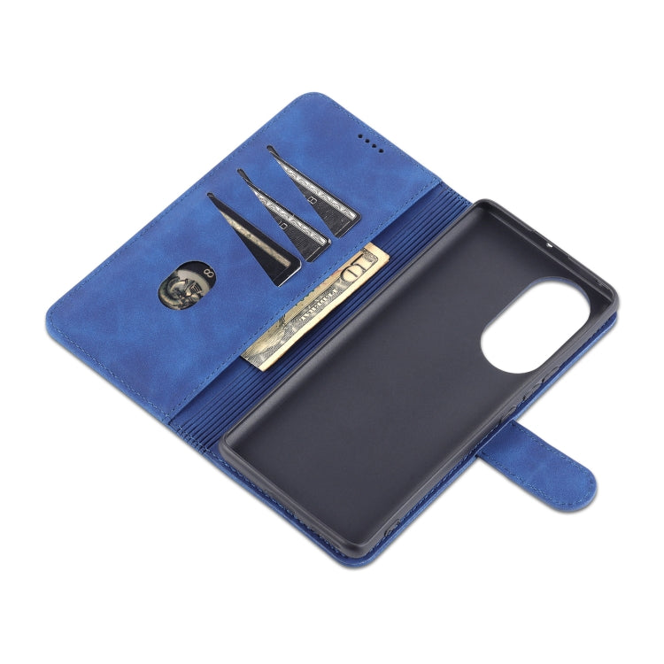Para Honor 50 AZNS Siente la piel de la piel de la piel Caja de cuero de la tapa horizontal con ranuras y soporte para tarjetas y billetera (Negro)