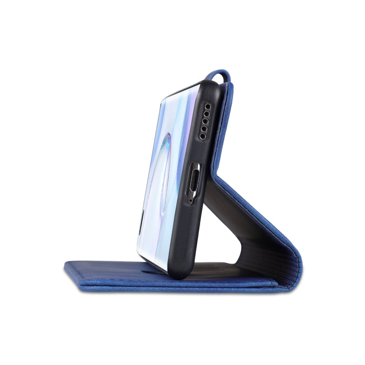 Para Honor 50 PRO AZNS Siente la piel de la piel de la carne de becerro Funda de cuero de la tapa horizontal con ranuras y soporte para tarjetas y billetera (Negro)