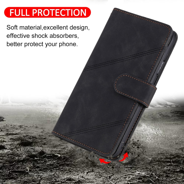 Para HUAWEI P30 PRO PIEL Siente la funda de cuero Horizontal Flip PU con soporte y tragamonedas de tarjetas múltiples y billetera y laminador y marco de fotos (negro)