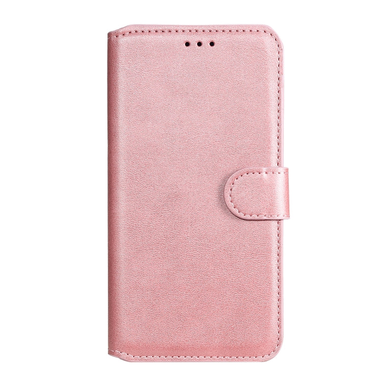 Caja clásica de la textura de la carne de becerro PU + TPU Funda de cuero de la flip horizontal con soporte y ranuras para tarjetas y billetera para Google Pixel 6 (oro rosa)