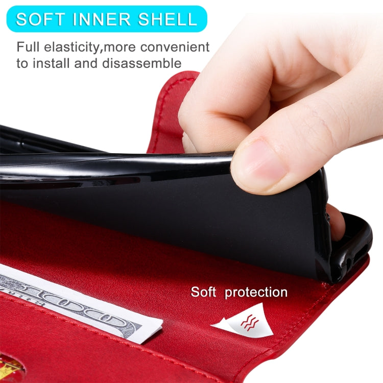 Carcasa clásica de la textura de la carne de becerro PU + TPU Horizontal Funda de cuero con soporte y ranuras para tarjetas y billetera para Google Pixel 6 Pro (rojo)