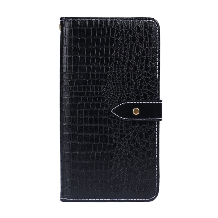 Para Huawei P50 Idewei Cocodrilo Textura Caja de cuero de flip horizontal con soporte y tragamonedas y billetera (negro)