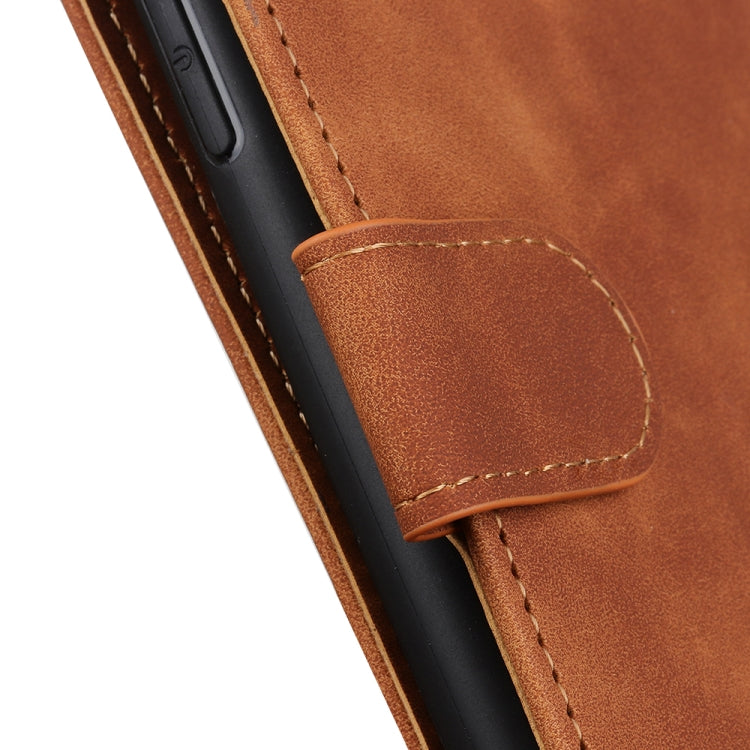 Para Huawei Maimang 10 SE Khazneh Retro Texture PU + TPU Funda de cuero Horizontal Flip con soporte y tragamonedas y billetera (Marrón)