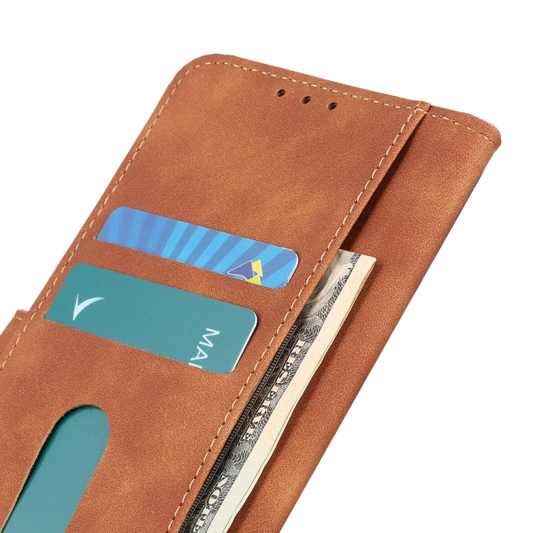 Para Huawei Maimang 10 SE Khazneh Retro Texture PU + TPU Funda de cuero Horizontal Flip con soporte y tragamonedas y billetera (Marrón)