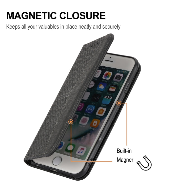 Para Huawei P50 Pro Textura Textura Magnética Horizontal Flip PU Funda de cuero con soporte y ranuras para tarjetas y Filtera (Negro)