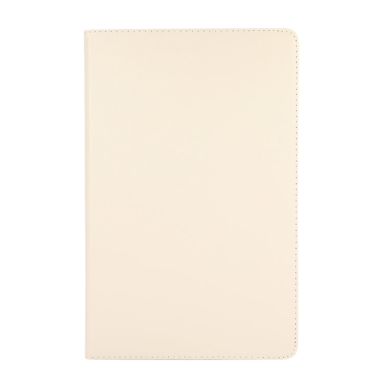 Para Xiaomi Pad 5 Pro / Pad 5 360 grados Rotación Litchi Texture Funda de cuero con soporte (blanco)