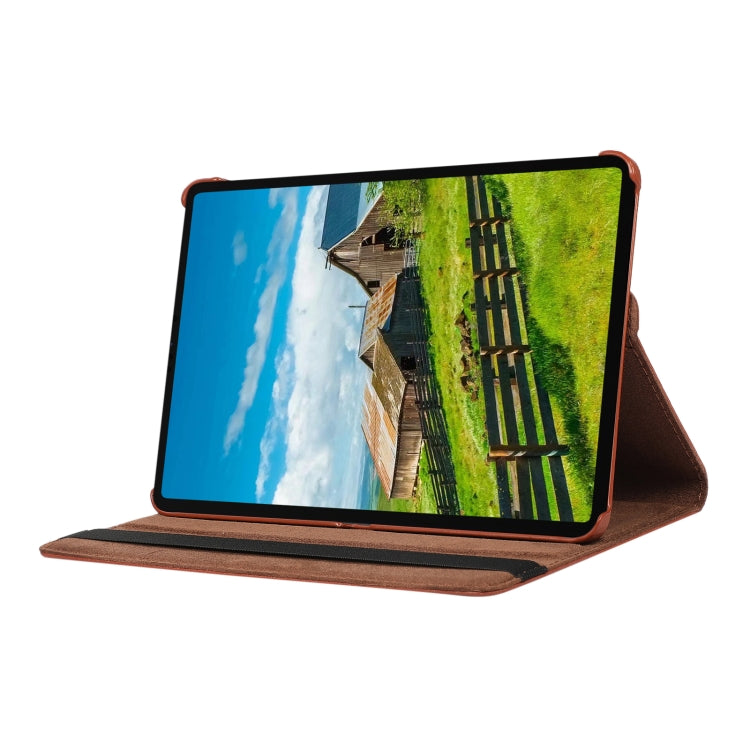 Para Xiaomi Pad 5 Pro / Pad 5 360 grados Rotación Litchi Texture Funda de cuero con soporte (Rose Rojo)