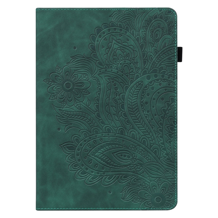 Para Xiaomi Pad 5 Pro / Pad 5 Papacock estampado en relieve TPU + PU Funda de cuero Horizontal Flip de PU con soporte y ranuras para tarjetas y Función de Walket & Sleeh-Up (Green)