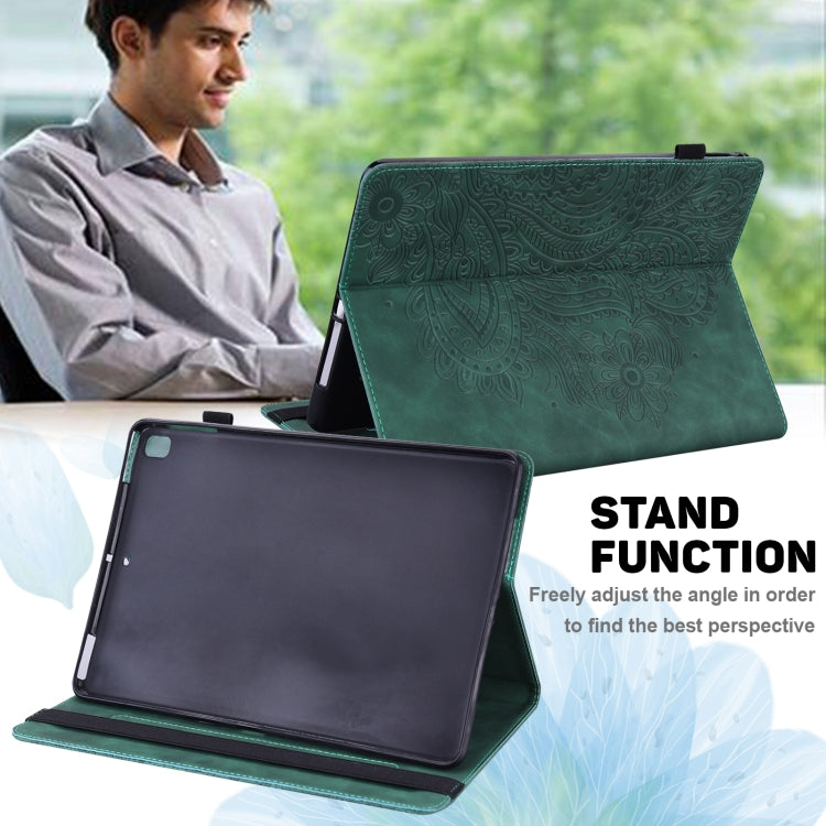 Para Xiaomi Pad 5 Pro / Pad 5 Papacock estampado en relieve TPU + PU Funda de cuero Horizontal Flip de PU con soporte y ranuras para tarjetas y Función de Walket & Sleeh-Up (Green)