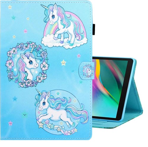 Estuche para Galaxy Tab A 10.1 (2019) T510 Cuero PU Tapa Horizontal Dibujo Unicornio