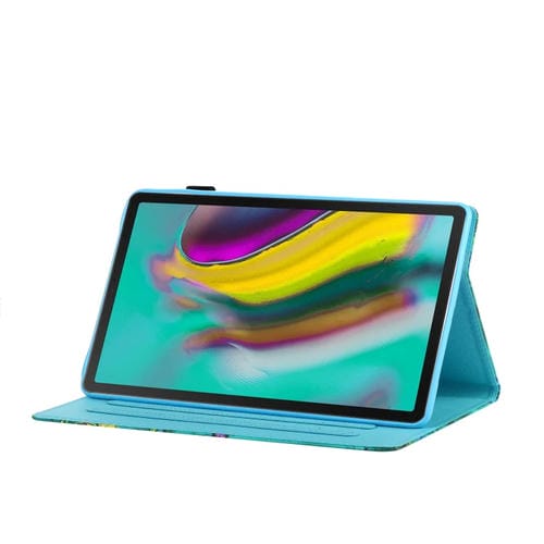 Funda Tablet Galaxy Tab S6 T860 Cuero PU Soporte Ranura Tarjeta Suspensión (Mariposa Verde)