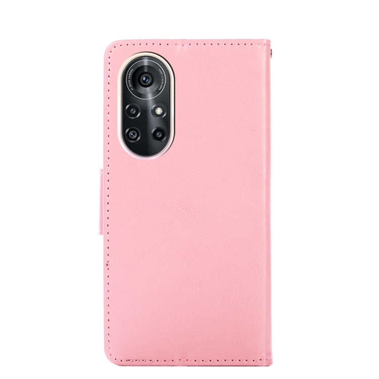 Para Huawei Nova 8 Pro 5G Crystal Texture Horizontal Flip Funda de cuero con soporte y ranuras para tarjetas y billetera (rosa)
