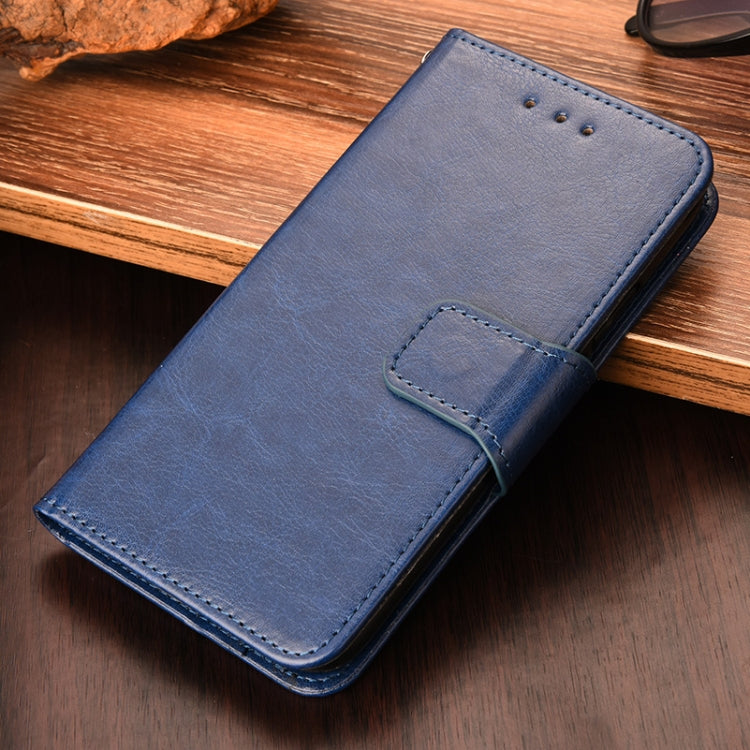 Para Huawei Nova 8 Pro 5G Crystal Texture Horizontal Flip Funda de cuero con soporte y tragamonedas y billetera (azul real)