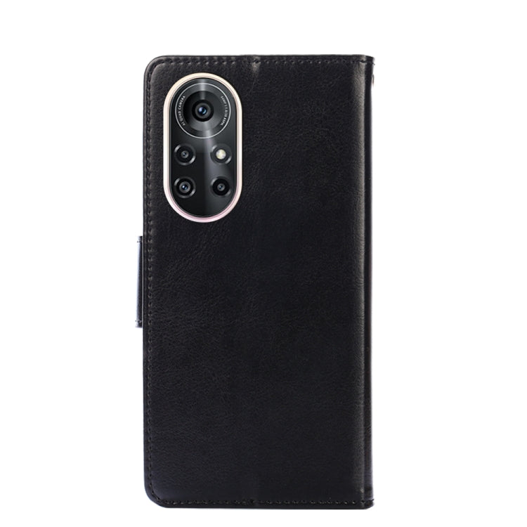 Para Huawei Nova 8 Pro 5G Crystal Texture Horizontal Flip Funda de cuero con soporte y tragamonedas y billetera (Negro)