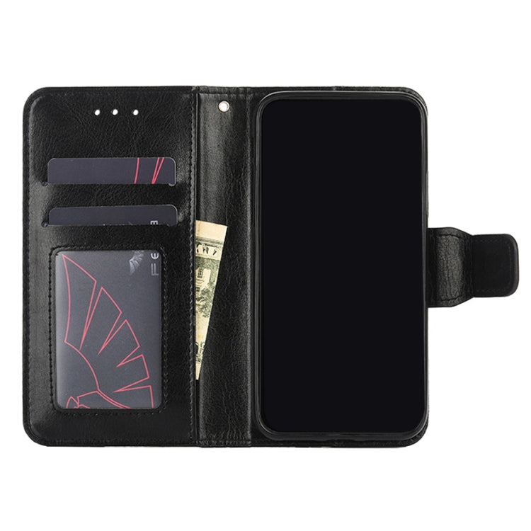 Para Huawei Nova 8 Pro 5G Crystal Texture Horizontal Flip Funda de cuero con soporte y tragamonedas y billetera (Negro)
