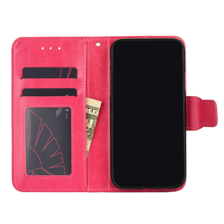 Para Huawei Nova 8 Crystal Texture Horizontal Flip Funda de cuero con soporte y ranuras para tarjeta y billetera (Rose Rojo)