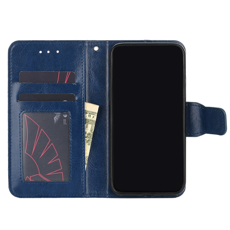 Para Huawei P30 Lite Crystal Texture Horizontal Flip Funda de cuero con soporte y tragamonedas y billetera (azul real)