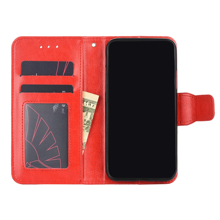 Para Huawei Nova 4e Crystal Texture Horizontal Flip Funda de cuero con soporte y tragamonedas y billetera (rojo)