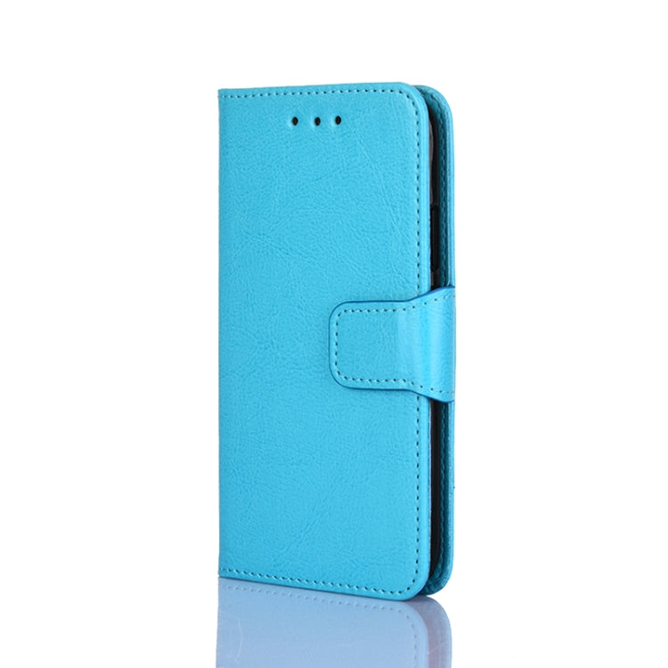 Para Huawei NOVA 4E CRISTAL TEXTURE Horizontal Flip Funda de cuero con soporte y tragamonedas y billetera (azul claro)