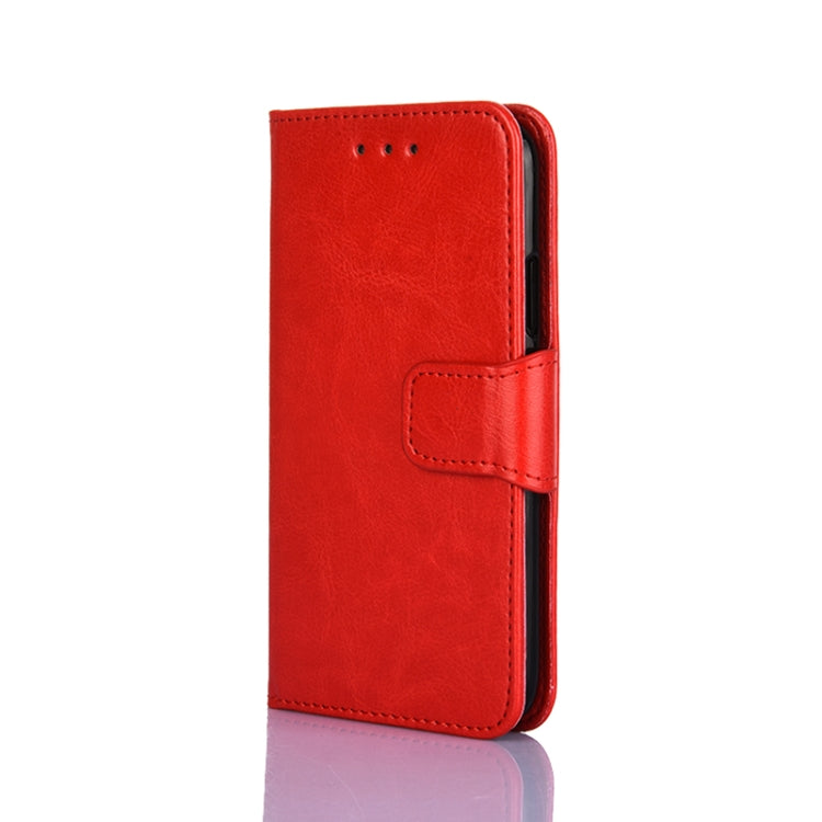 Para Huawei Y9A caja de cuero horizontal de la textura de cristal con soporte y ranuras para tarjetas y billetera (rojo)