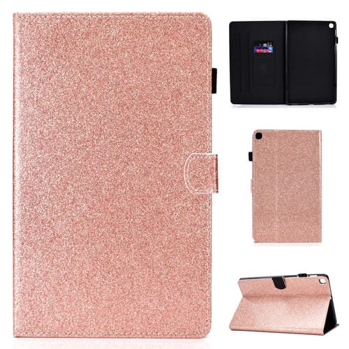 Funda para Galaxy Tab A 10.1 (2019) T510 Cuero con Tapa Horizontal Soporte y Ranura para Tarjeta (Rose Gold)