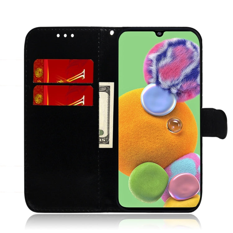 Estuche de Cuero para Galaxy A90 5G con Tapa Horizontal, Espejo Imitado, Soporte, Ranuras para Tarjetas, Billetera y Cordón (Verde Menta)