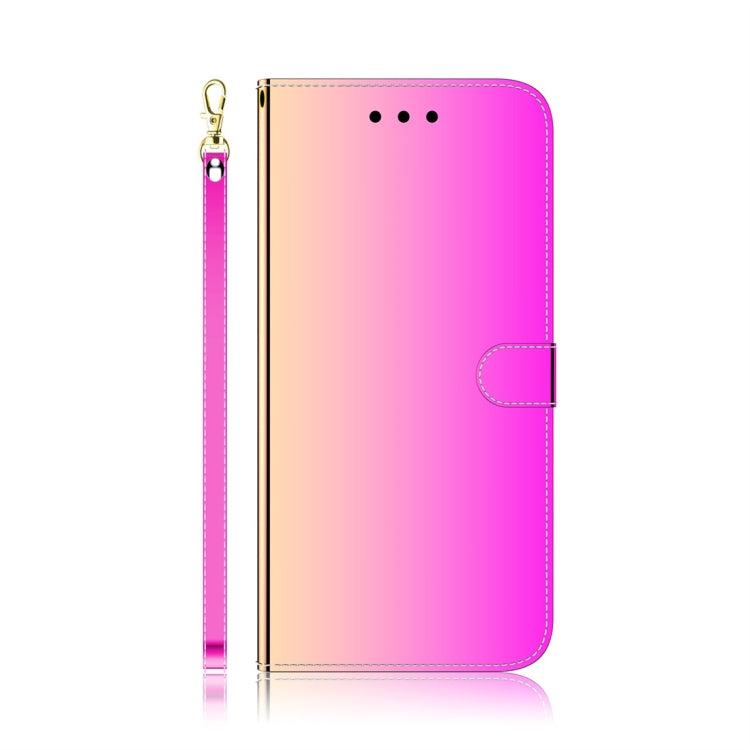 Estuche de Cuero Abatible Galaxy Note 10+ con Espejo Soporte Ranuras Billetera Cordón (Degradado)