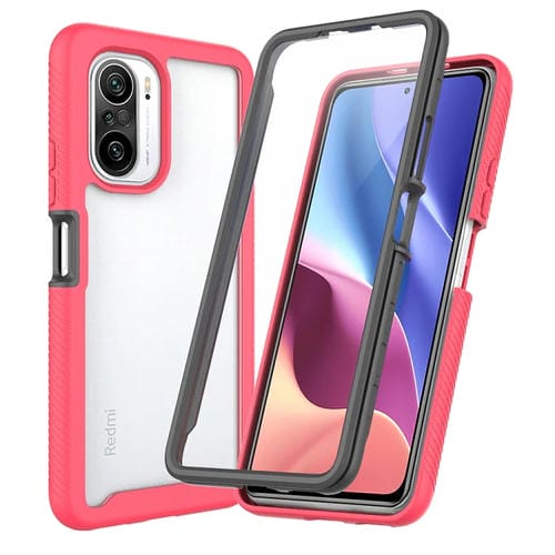 Para Xiaomi Poco F3 / Redmi K40 Starry Sky Solid Color Serie SHUP a prueba de golpes PC + TPU Funda protectora con película de mascotas (rojo)
