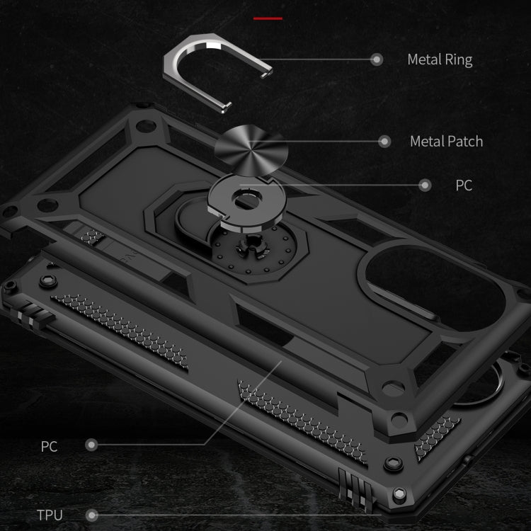 Para Huawei Nova 8 TPU a prueba de golpes TPU + PC Funda telefónica con soporte giratorio de 360 grados (negro)