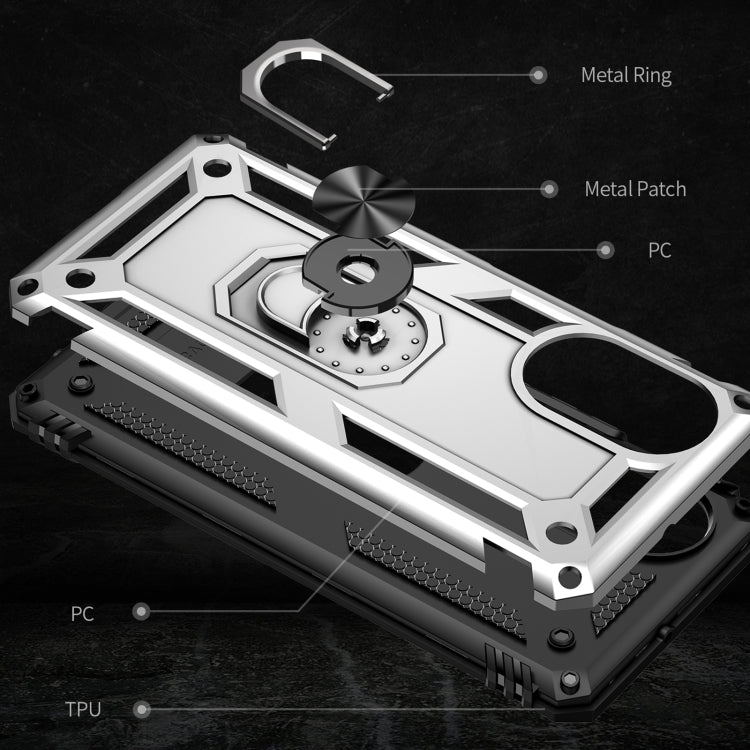 Para Huawei Nova 8 Funda de teléfono a prueba de golpes TPU + PC con soporte giratorio de 360 grados (Plata)
