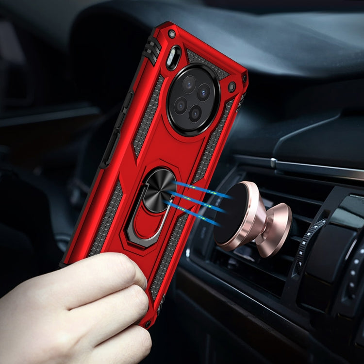 Para Huawei Nova 8i Funda de teléfono TPU + PC a prueba de golpes con soporte giratorio de 360 grados (rojo)