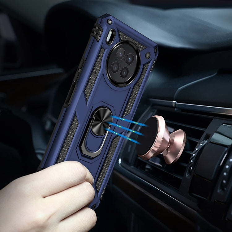 Para Huawei Nova 8i Funda de teléfono TPU + PC a prueba de golpes con soporte giratorio de 360 grados (azul)
