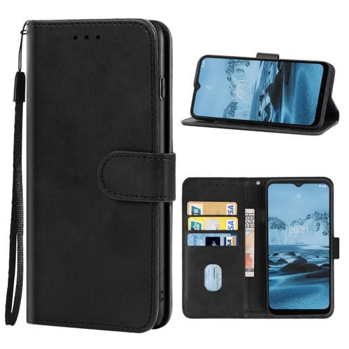 Funda telefónica de cuero para Nokia C20 Plus (Negro)