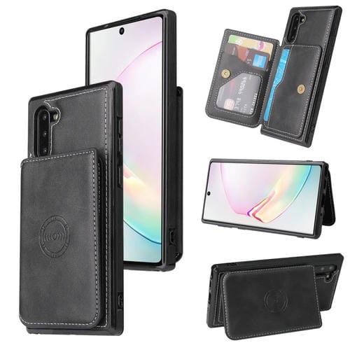 Bolsa de Tarjeta para Samsung Galaxy Note10 Becerro Magnética Pu (Negro)