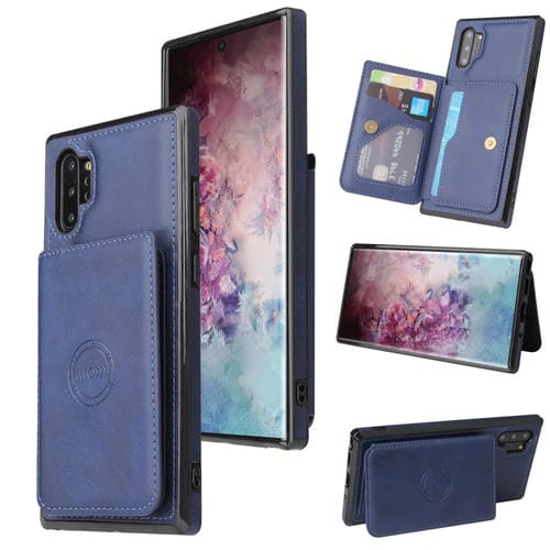 Funda Telefónica Samsung Galaxy Note10 + Textura Calfe Tarjeta Magnética (Azul)