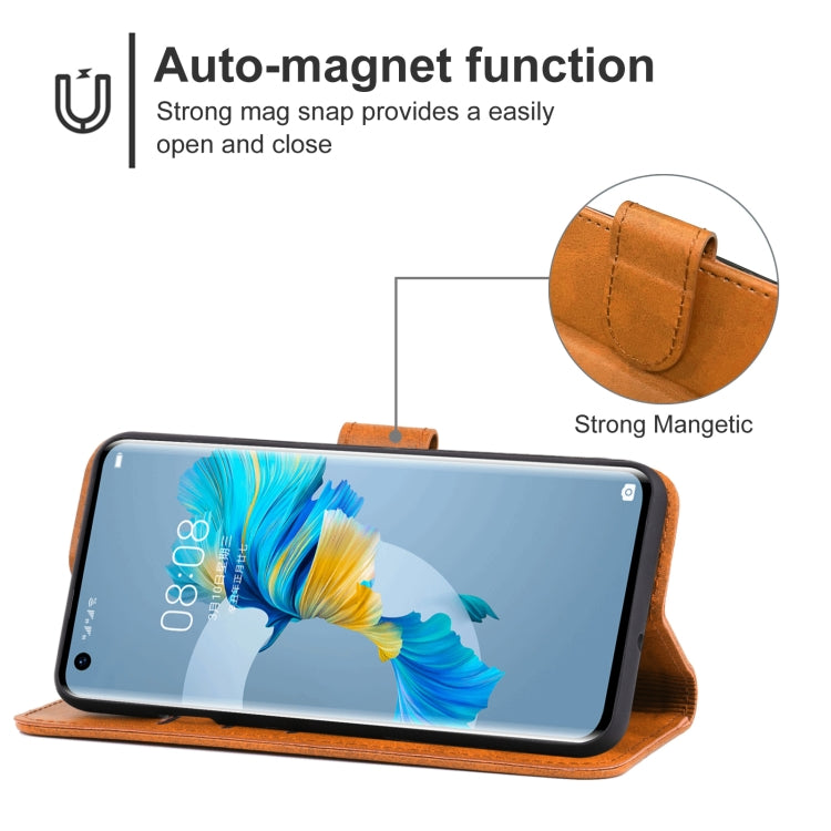 Funda Telefónica de Cuero para Huawei Mate 40E 4G (Brown)