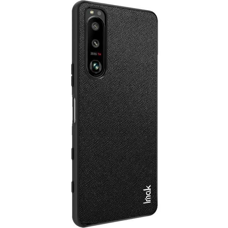 Para Sony Xperia 5 III IMAK LX-5 serie PC + Funda TPU con protector de pantalla (textura cruzada)