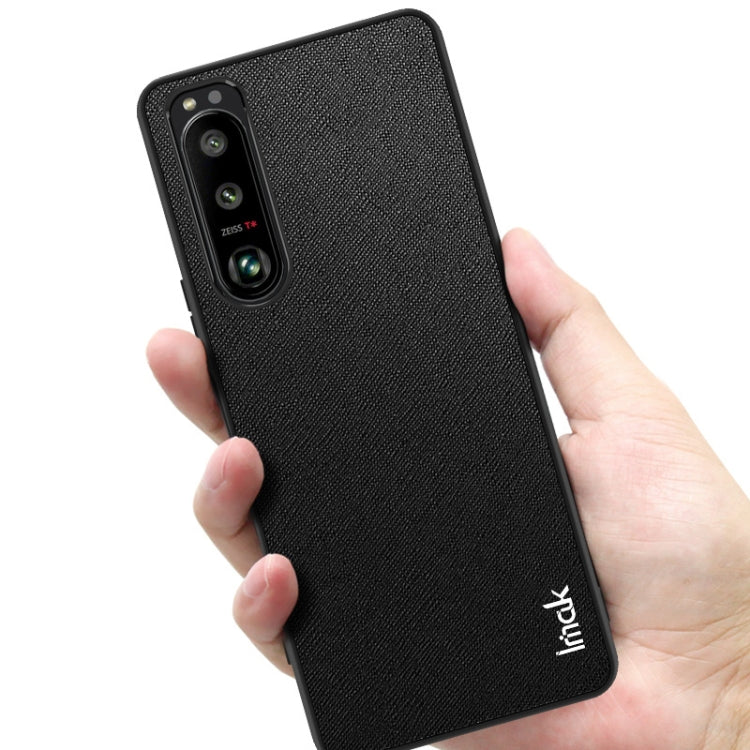 Para Sony Xperia 5 III IMAK LX-5 serie PC + Funda TPU con protector de pantalla (textura cruzada)