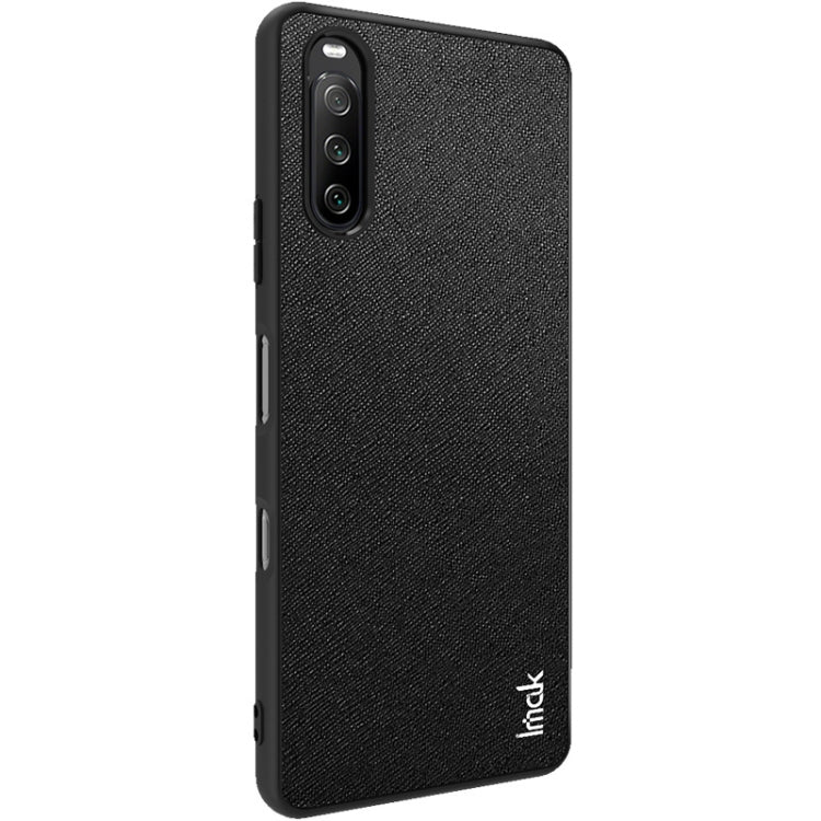 Para Sony Xperia 10 III IMAK LX-5 serie PC + Funda TPU con protector de pantalla (textura cruzada)