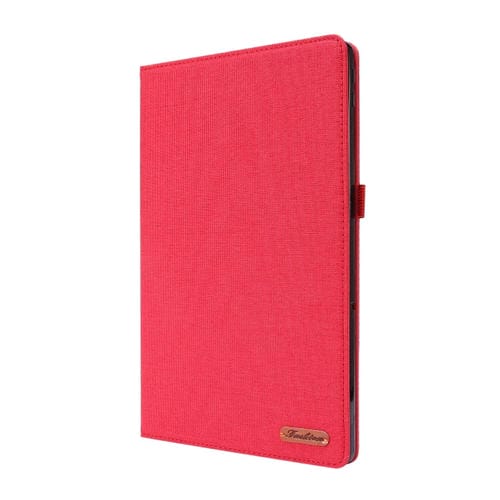 Para Nokia T20 TPU + tela PU de cuero PU Caja de la tableta (rojo)