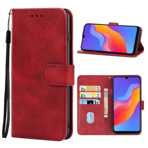 Estuche de Cuero para Honor 8A Pro Protección Teléfono (Rojo)
