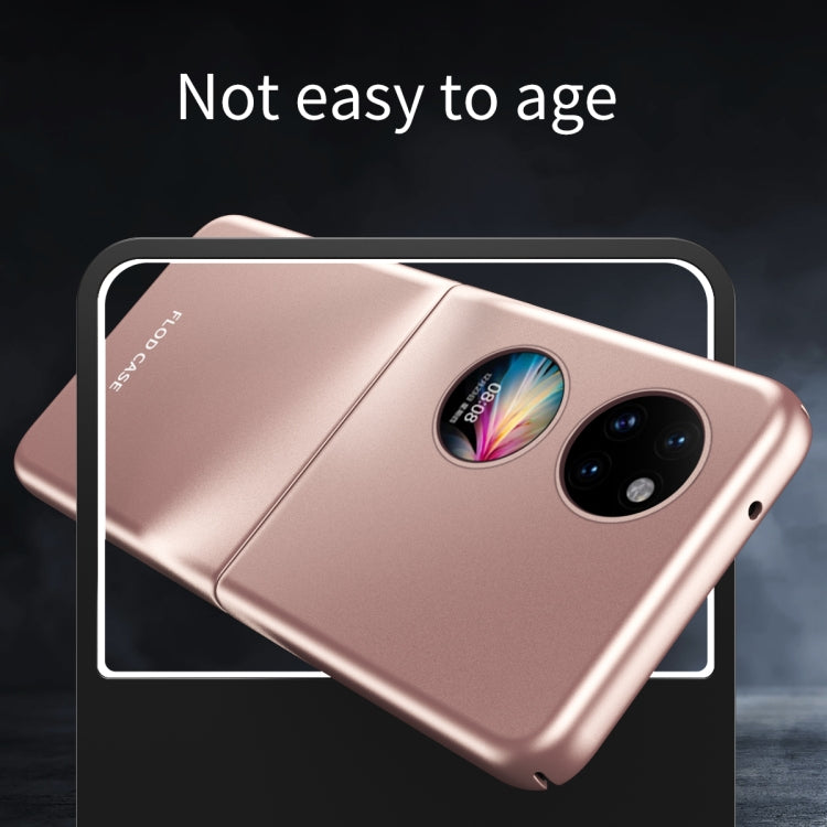 Para Huawei P50 Pocket Skin siente FRUSTED FLOTPLATED PHONE CASE (NEGRO)